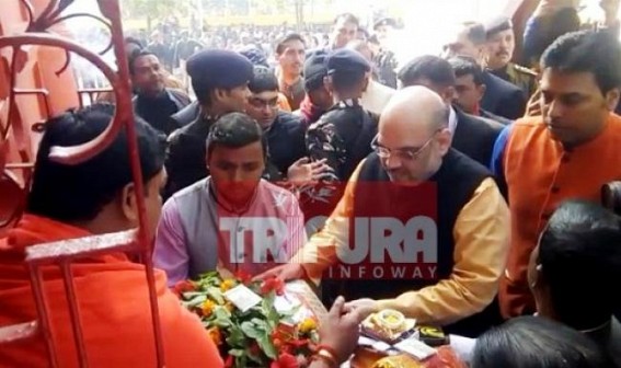Amit Shah leaves Tripura after offering prayers in Tripura Sundari Temple : Next visit again in this month Amit Shah leaves Tripura after offering prayers in Tripura Sundari Temple : Next visit again in this month